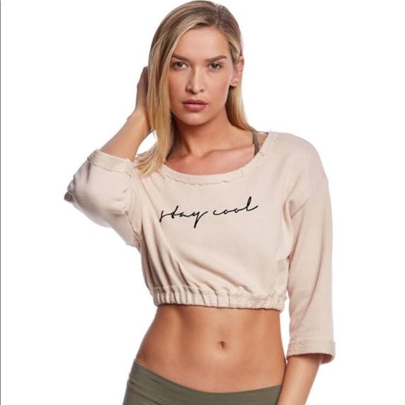 NWT FREE PEOPLE STAY COOL CROPPED PULLOVER BLACK M - Picture 5 of 5